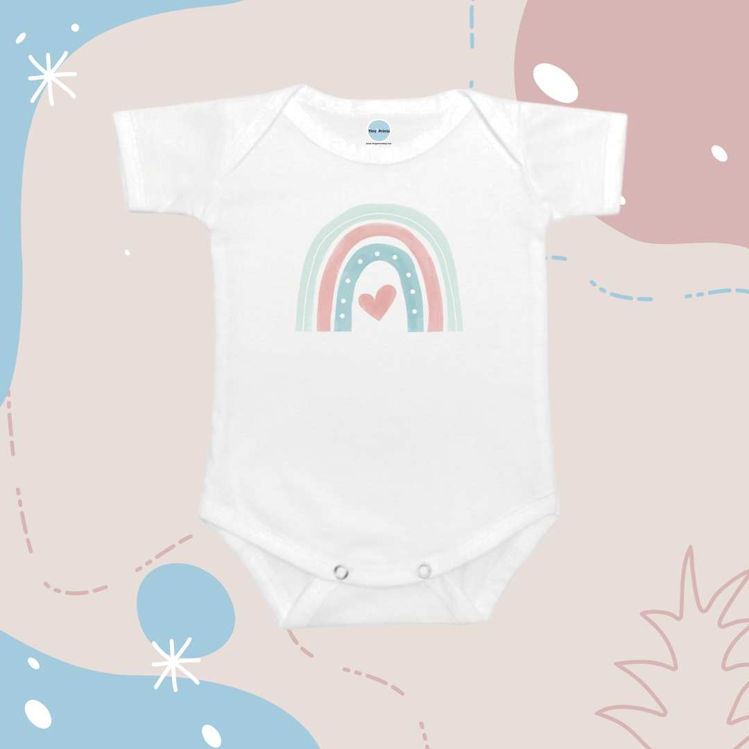 Baby Onesie Romper "Rainbow" with Name Personalisation - TinyPrints