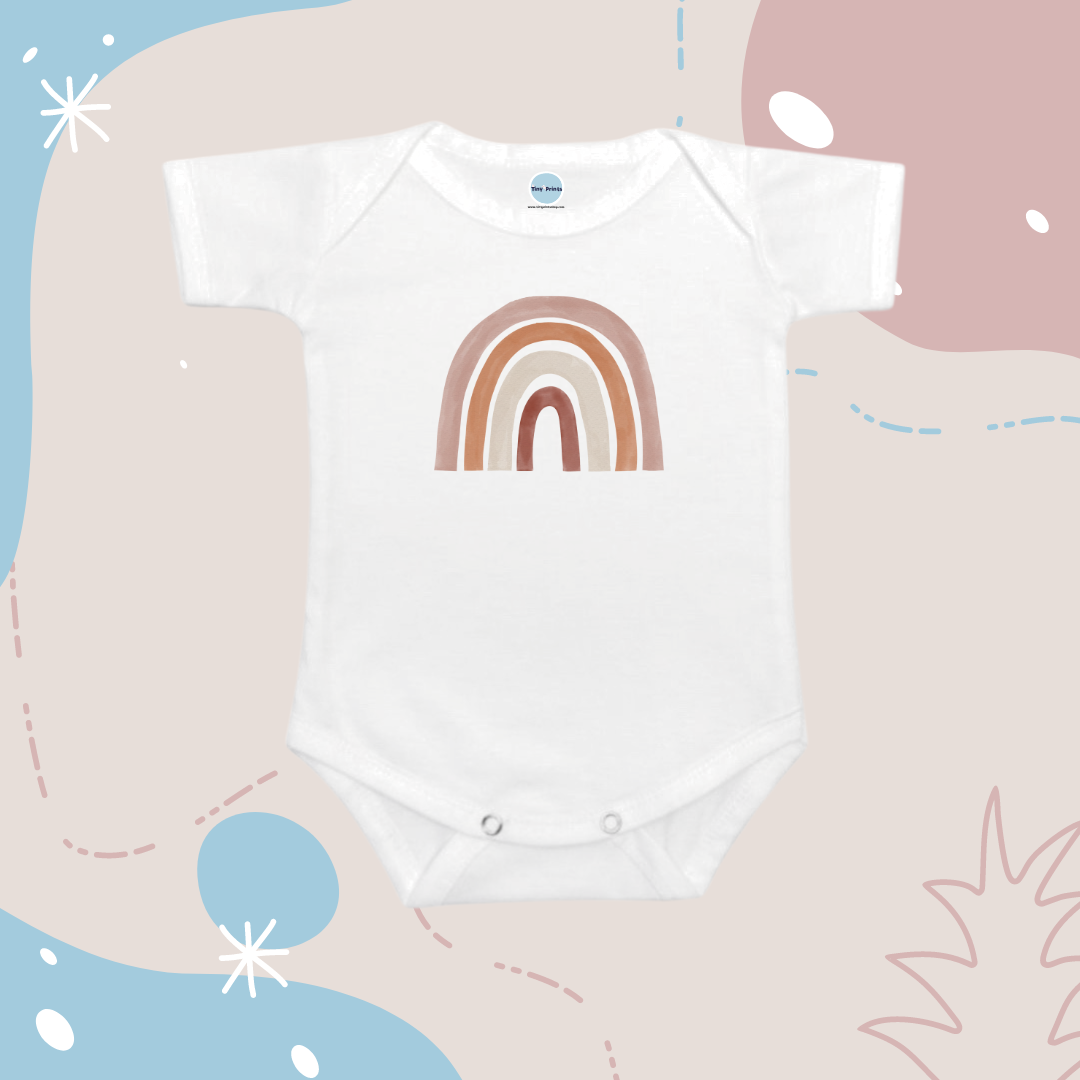 Baby Onesie Romper "Rainbow" with Name Personalisation - TinyPrints