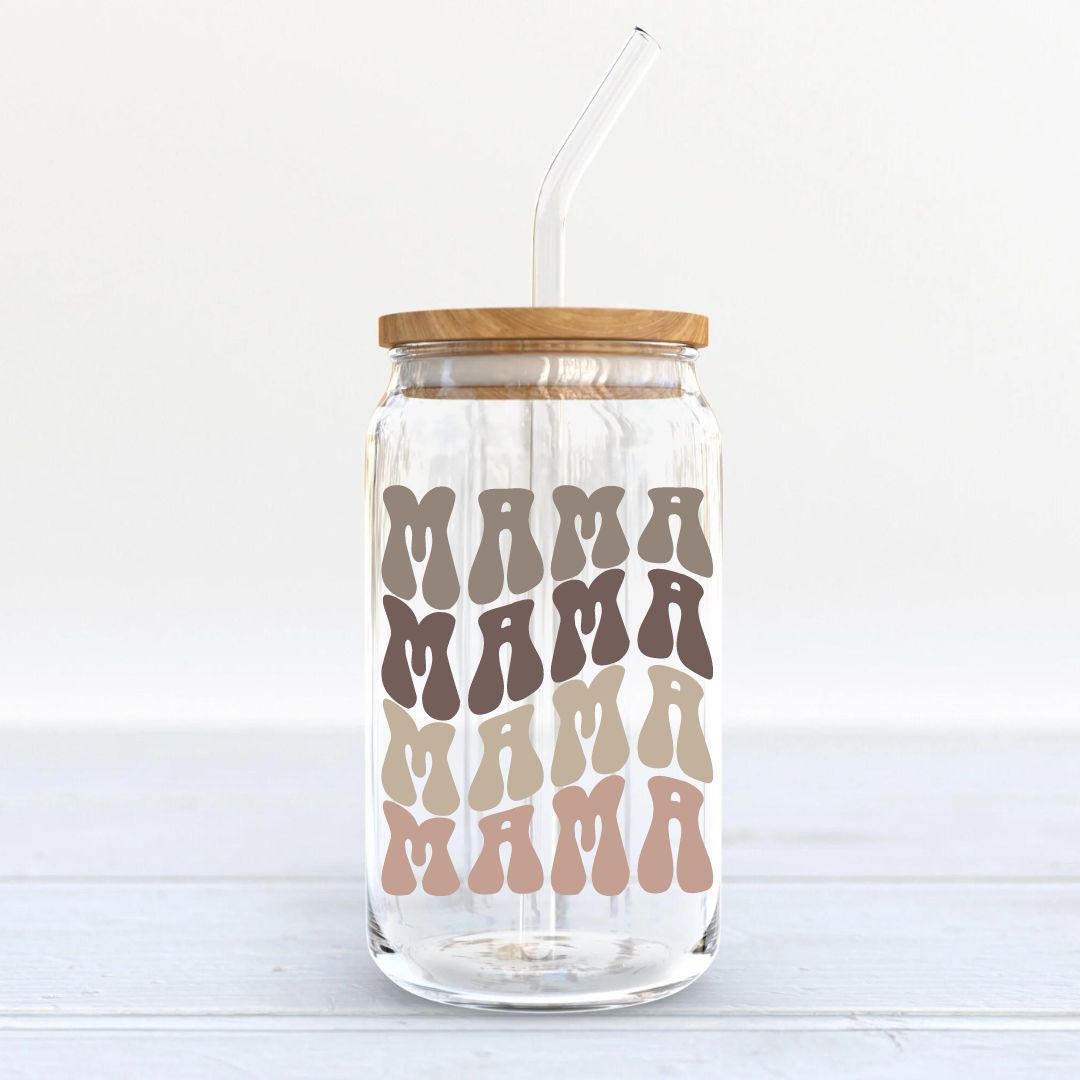 Soda Glass Can "Mama" - TinyPrints