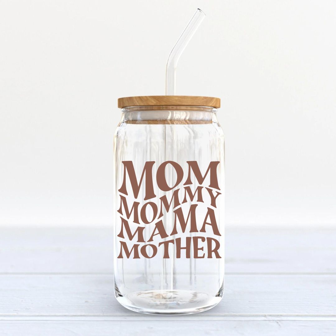 Soda Glass Can "Mom" - TinyPrints