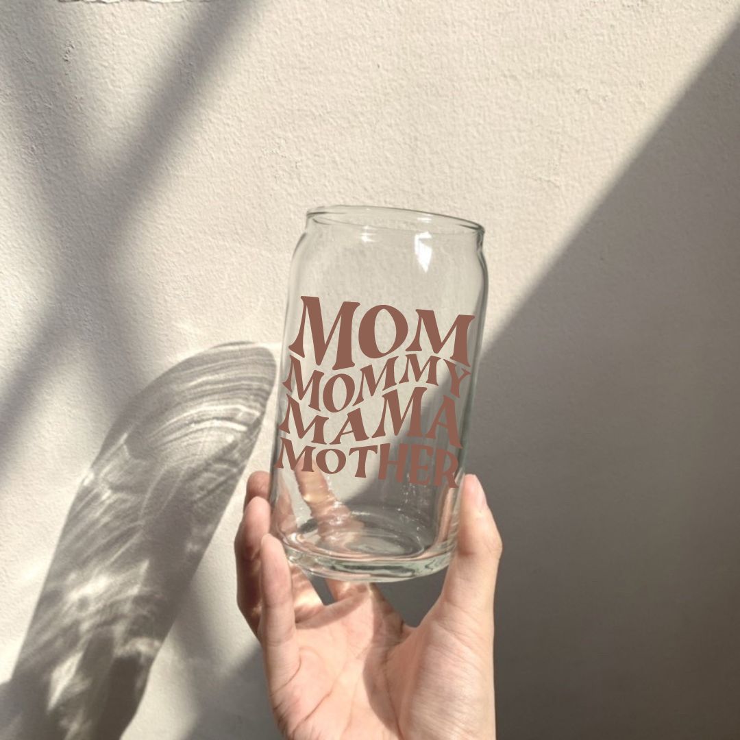 Soda Glass Can "Mom" - TinyPrints