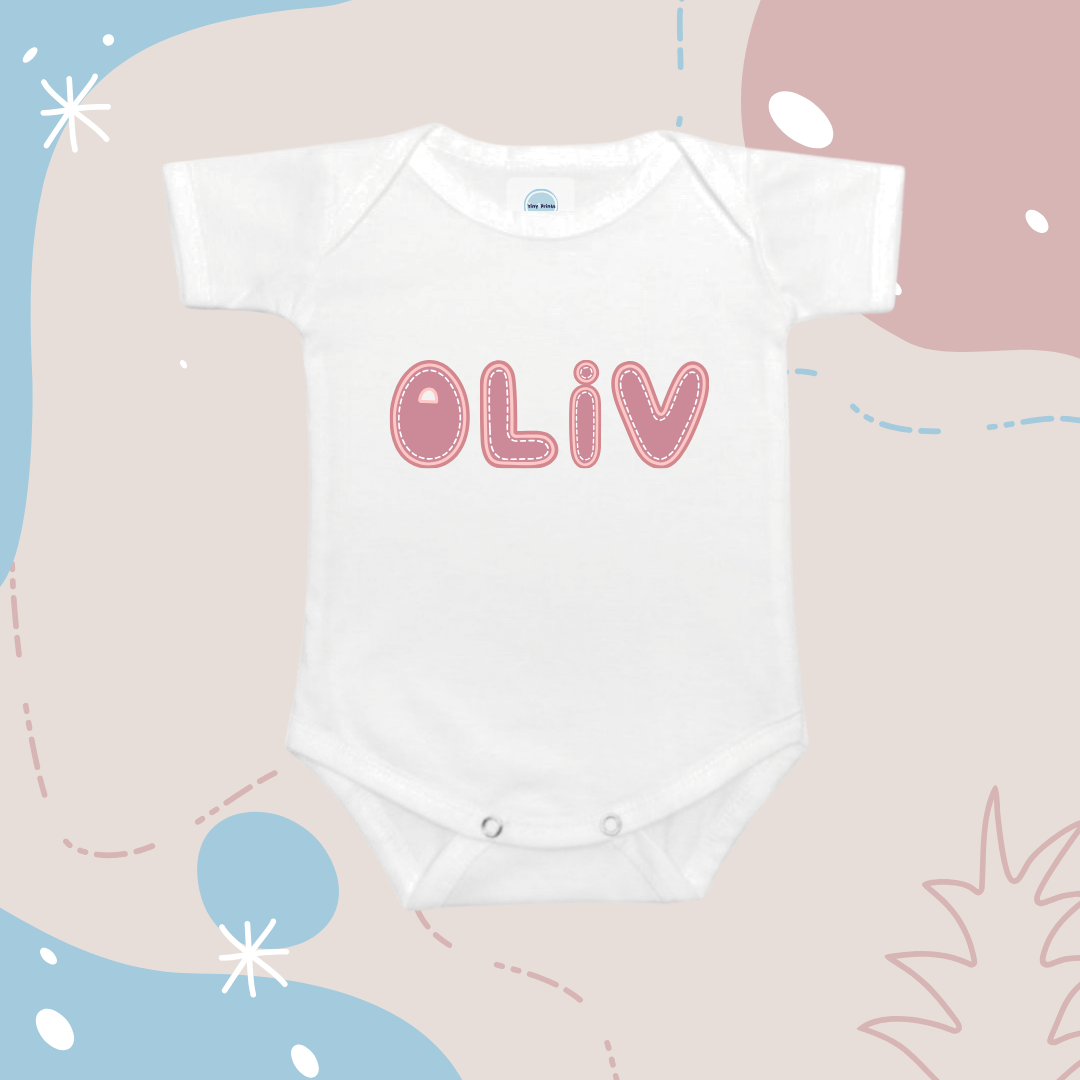 Baby Onesie Romper Name Personalisation - TinyPrints