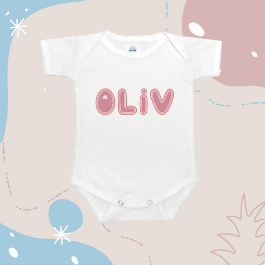 Baby Onesie Romper Name Personalisation - TinyPrints