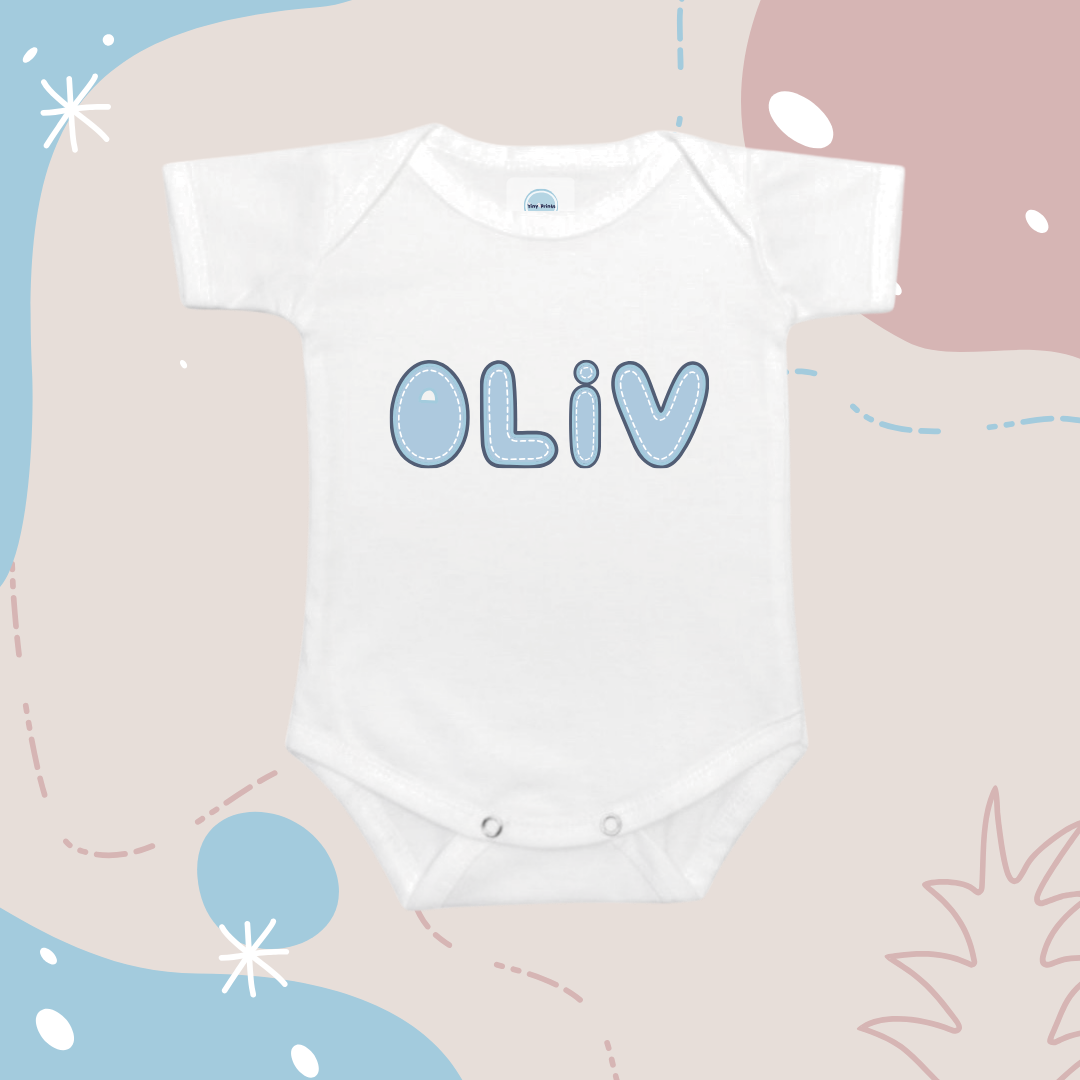 Baby Onesie Romper Name Personalisation - TinyPrints