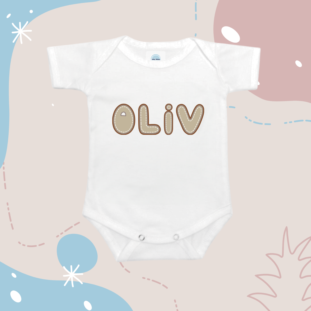 Baby Onesie Romper Name Personalisation - TinyPrints