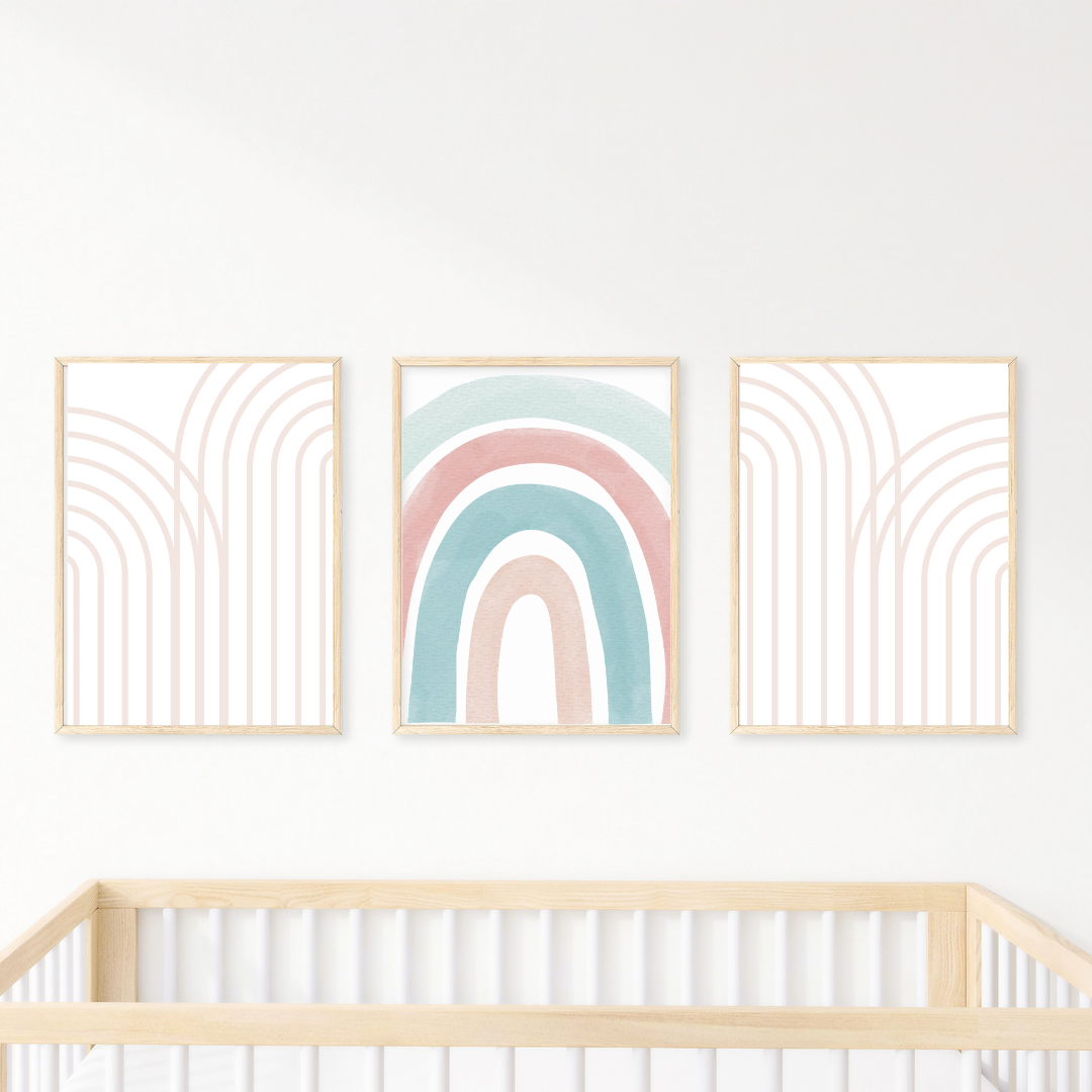 Nursery Wall Art "Rainbow" Set (3pcs) - TinyPrints