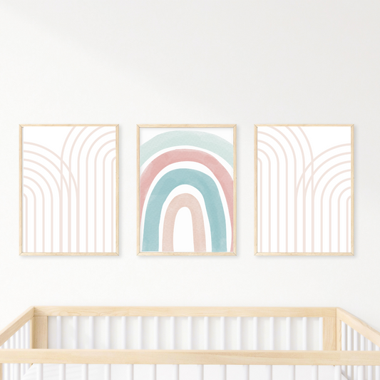 Nursery Wall Art "Rainbow" Set (3pcs) - TinyPrints