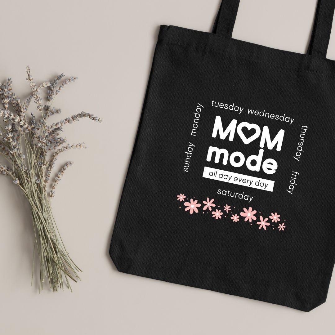 Canvas Tote Bag "Mom Mode" - TinyPrints