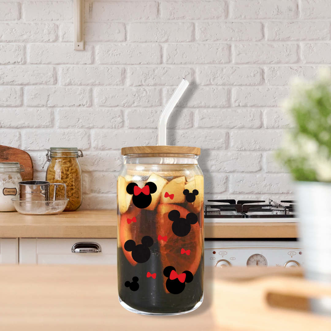 Soda Glass Can "Minnie and Mickey Mouse" Wrap - TinyPrints