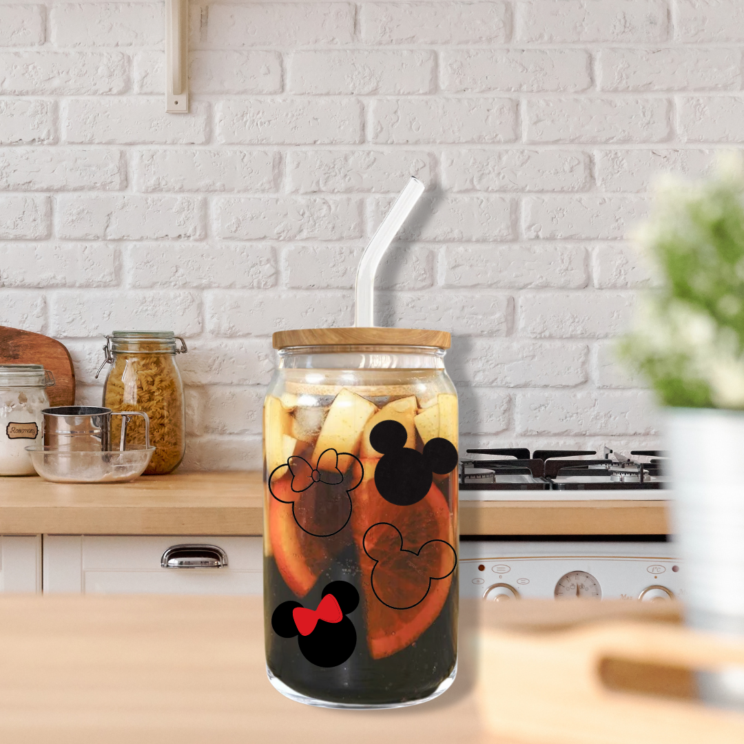 Soda Glass Can "Minnie and Mickey Mouse" Wrap - TinyPrints