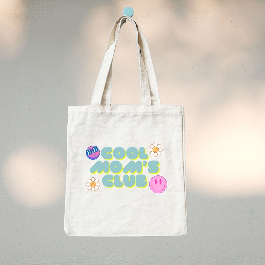 Canvas Tote Bag "Cool Moms Club" - TinyPrints