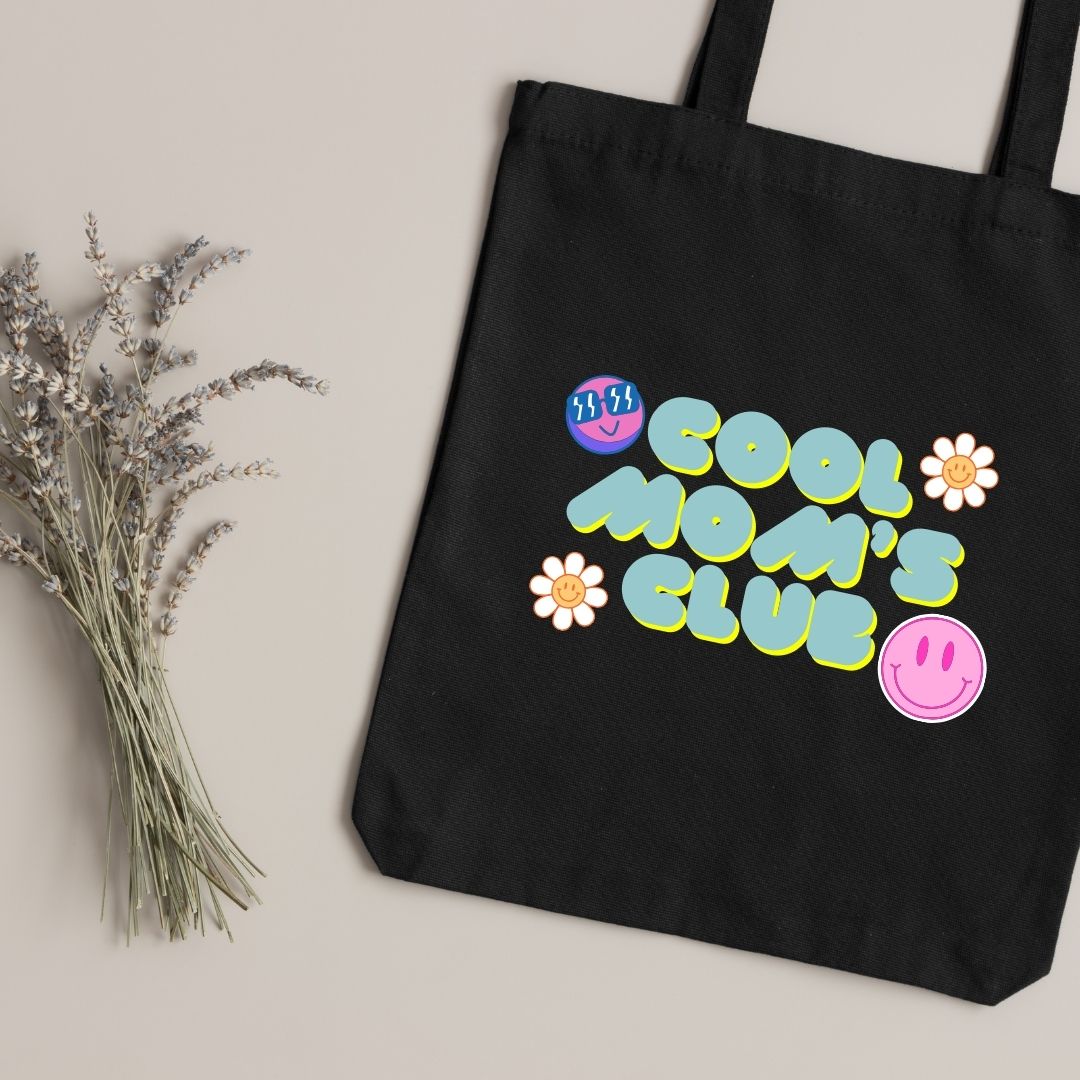 Canvas Tote Bag "Cool Moms Club" - TinyPrints