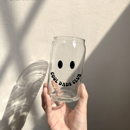 Soda Glass Can "Cool Dads Club Smiley" - TinyPrints