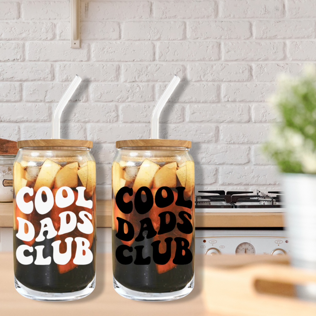 Soda Glass Can "Cool Dads Club" - TinyPrints