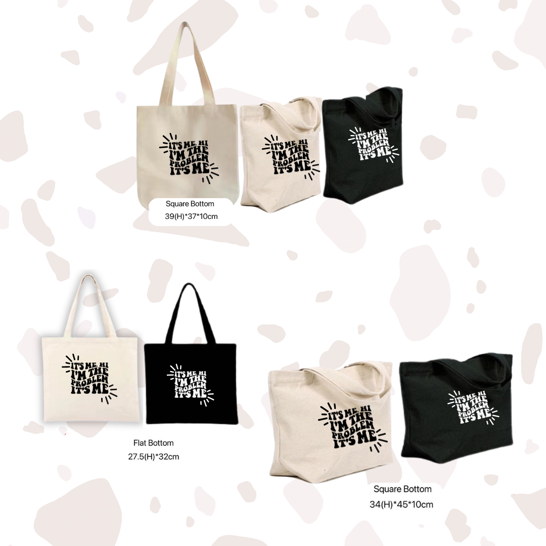 Canvas Tote Bag "It's Me, I'm the Problem" Taylor Swift - TinyPrints