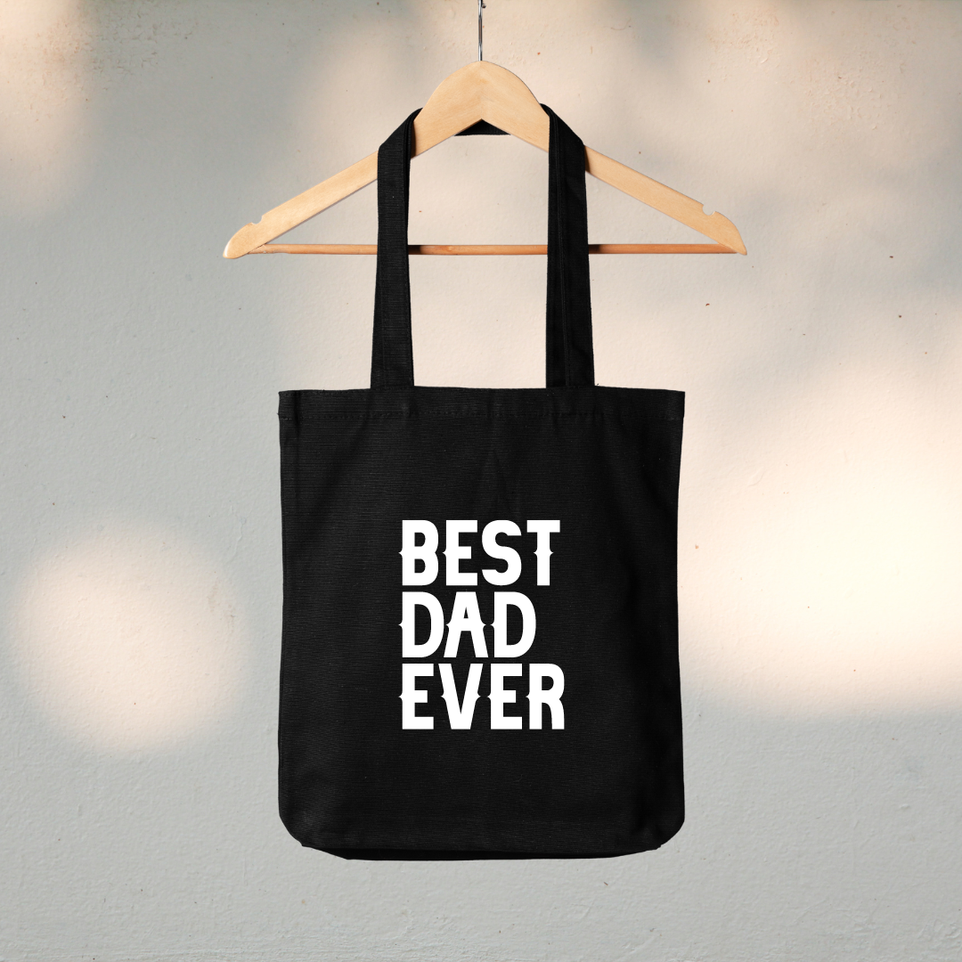 Canvas Tote Bag "Best Dad Ever" - TinyPrints