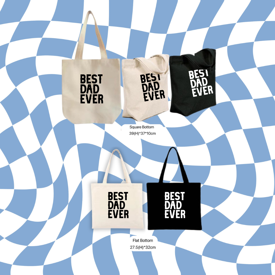 Canvas Tote Bag "Best Dad Ever" - TinyPrints