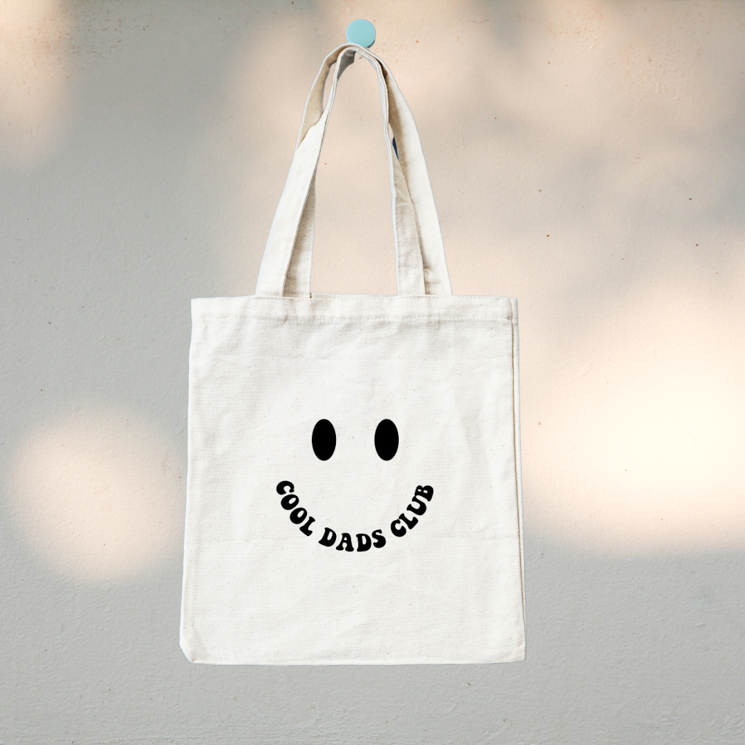 Canvas Tote Bag "Smiley Cool Dads Club" - TinyPrints