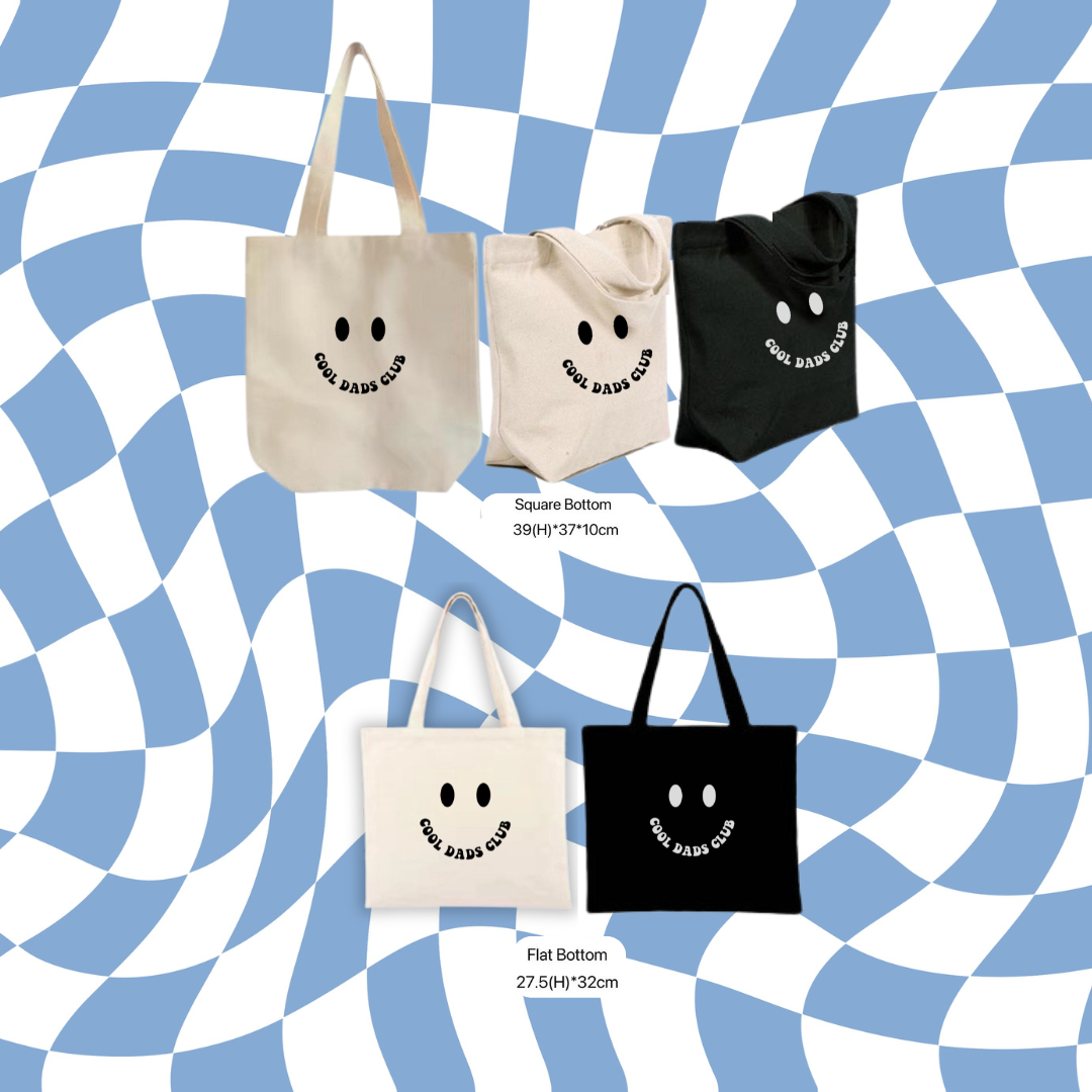 Canvas Tote Bag "Smiley Cool Dads Club" - TinyPrints