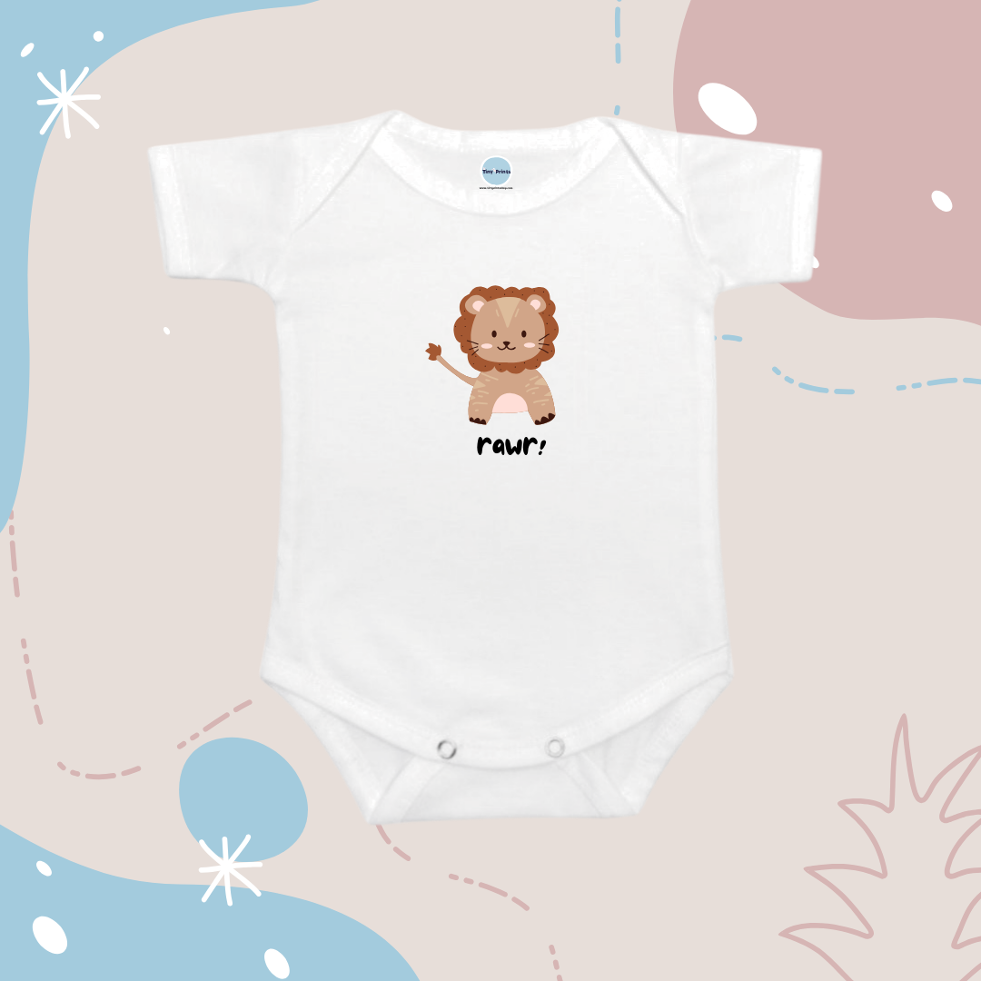 Baby Onesie Romper "Rawr" Lion - TinyPrints