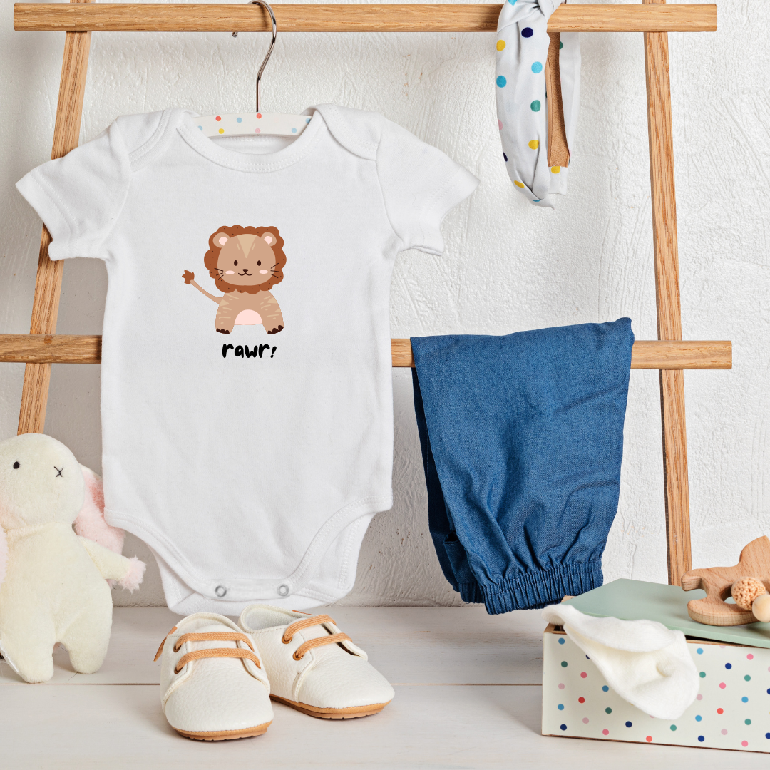 Baby Onesie Romper "Rawr" Lion - TinyPrints