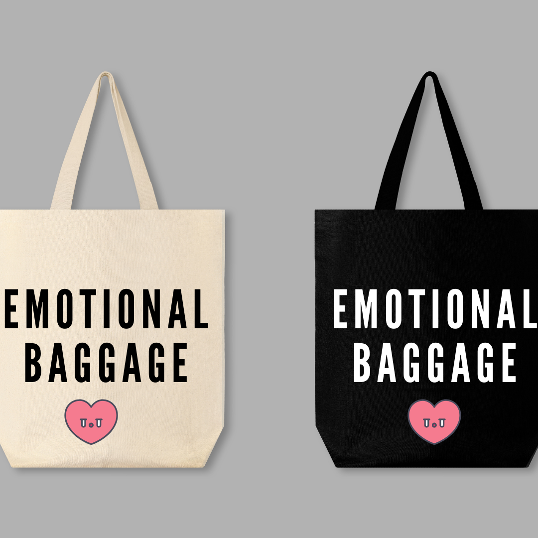 Canvas Tote Bag "Emotional Baggage" - TinyPrints