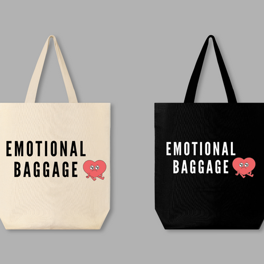 Canvas Tote Bag "Emotional Baggage" - TinyPrints