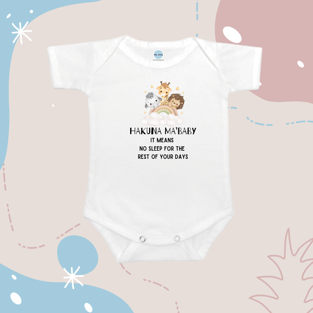 Onesie Romper "Hakuna Ma'baby" Safari Animals - TinyPrints