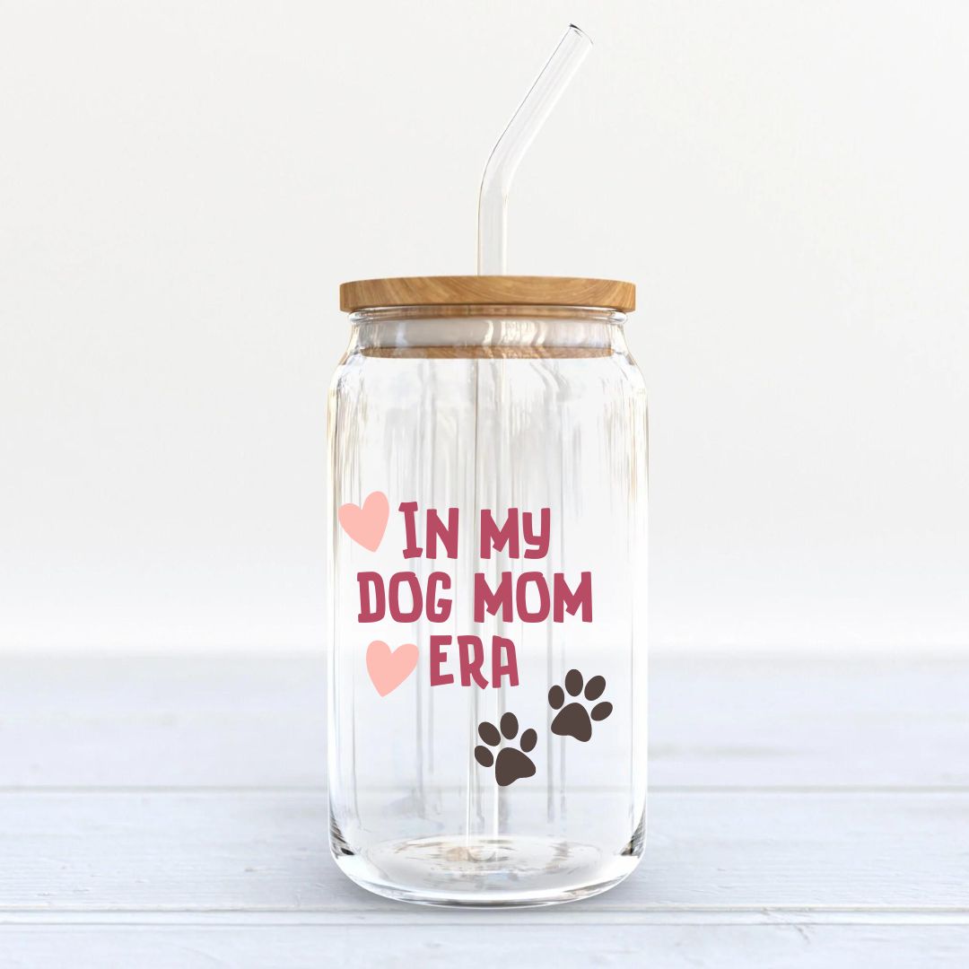 Soda Glass Can "In My Dog Mom Era- Small Paws" - TinyPrints