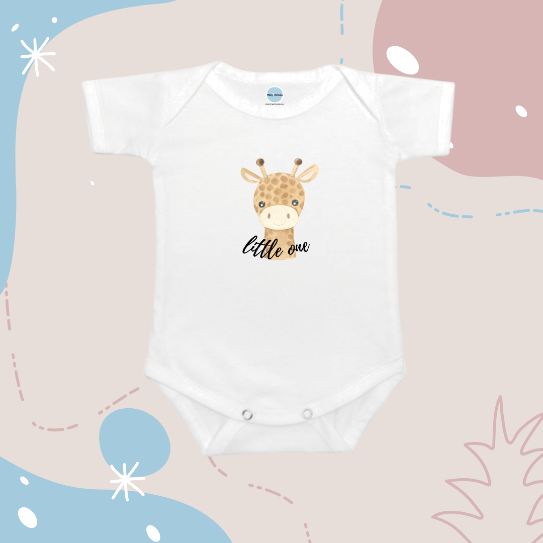 Baby Onesie Romper "Little One" Giraffe - TinyPrints