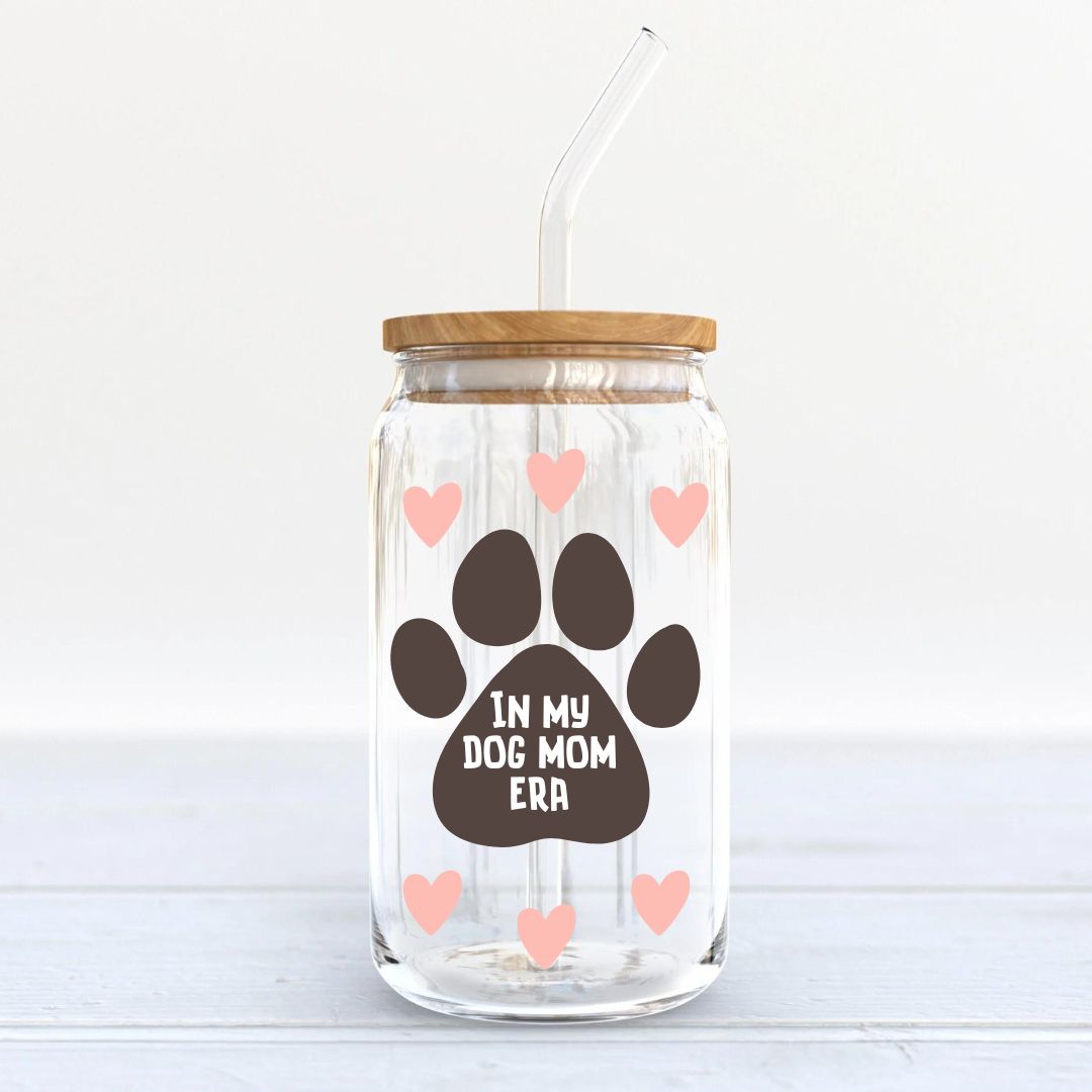 Soda Glass Can "In My Dog Mom Era - Big Paw" - TinyPrints