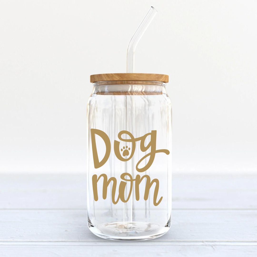 Soda Glass Can "Dog Mom" - TinyPrints