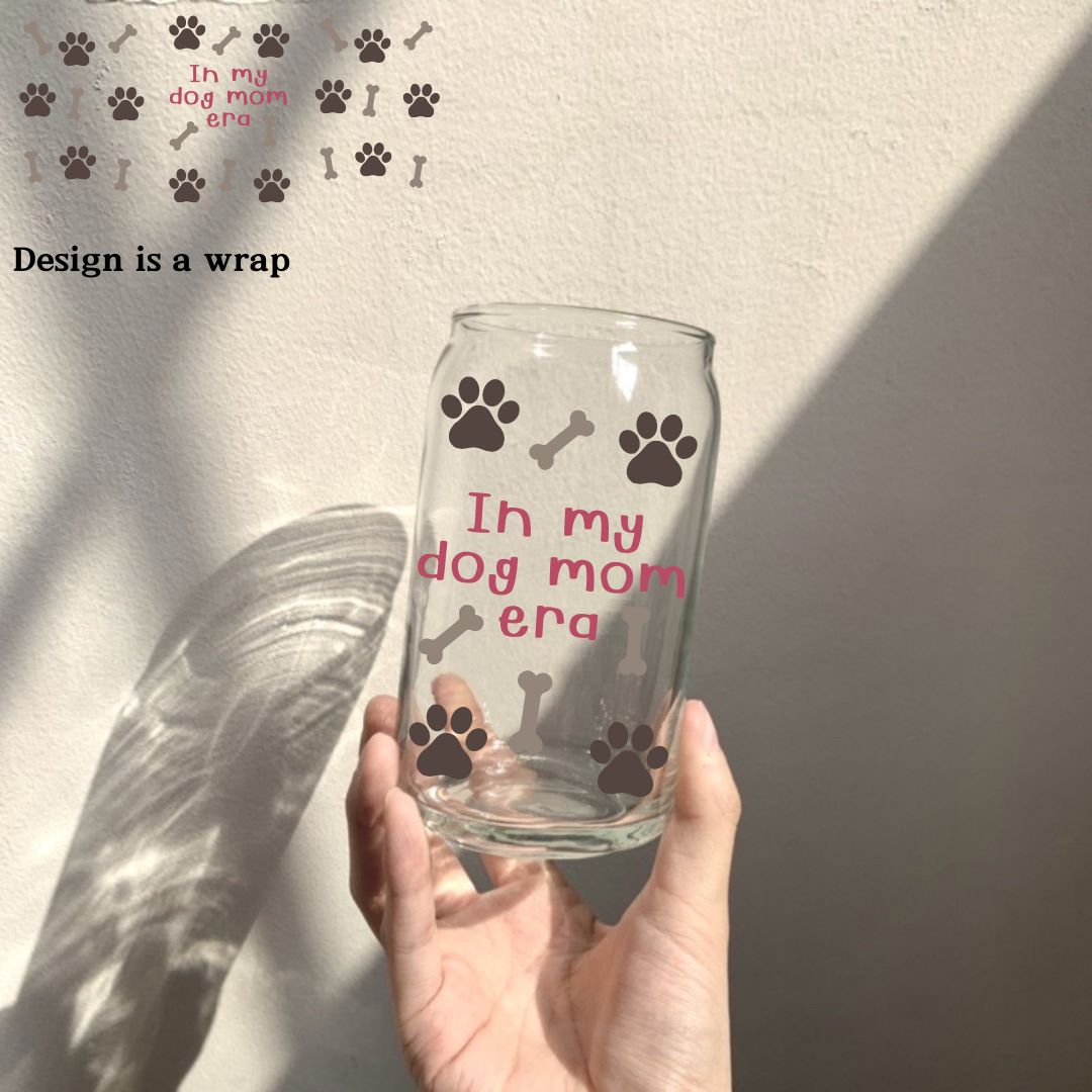 Soda Glass Can "In My Dog Mom Era" Wrap - TinyPrints