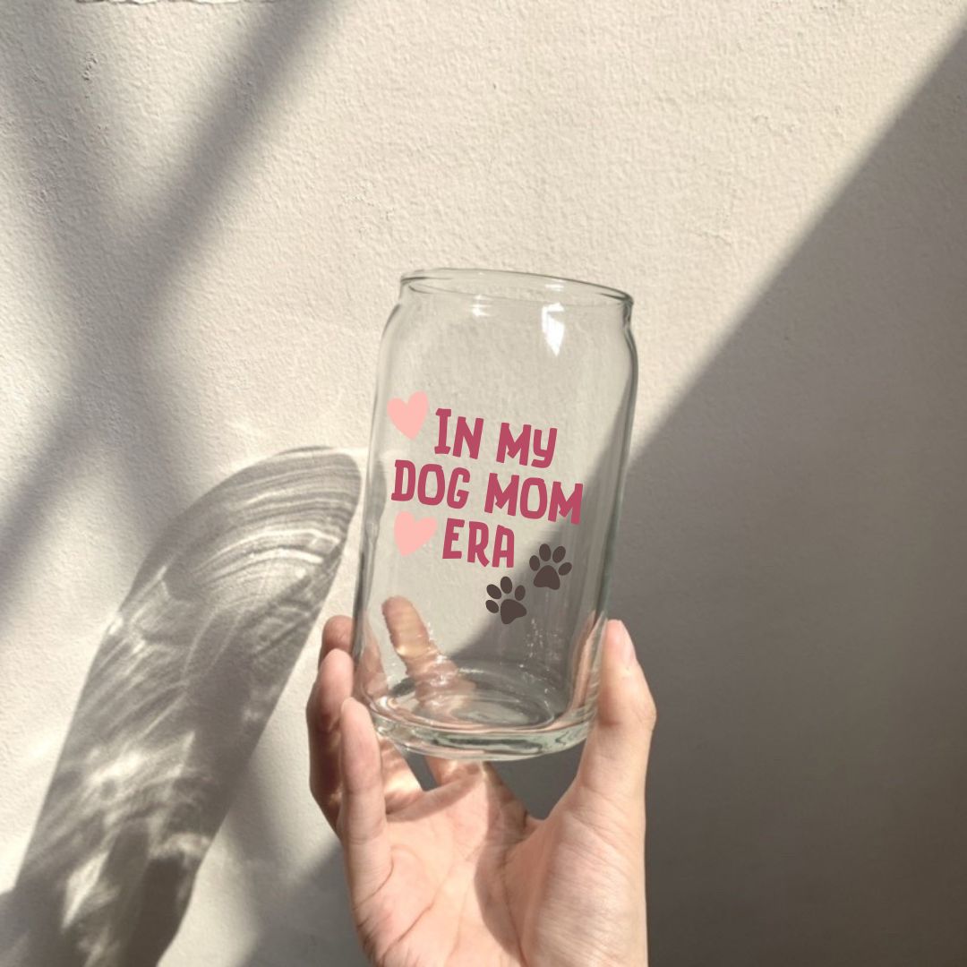 Soda Glass Can "In My Dog Mom Era- Small Paws" - TinyPrints