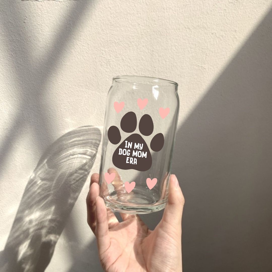 Soda Glass Can "In My Dog Mom Era - Big Paw" - TinyPrints