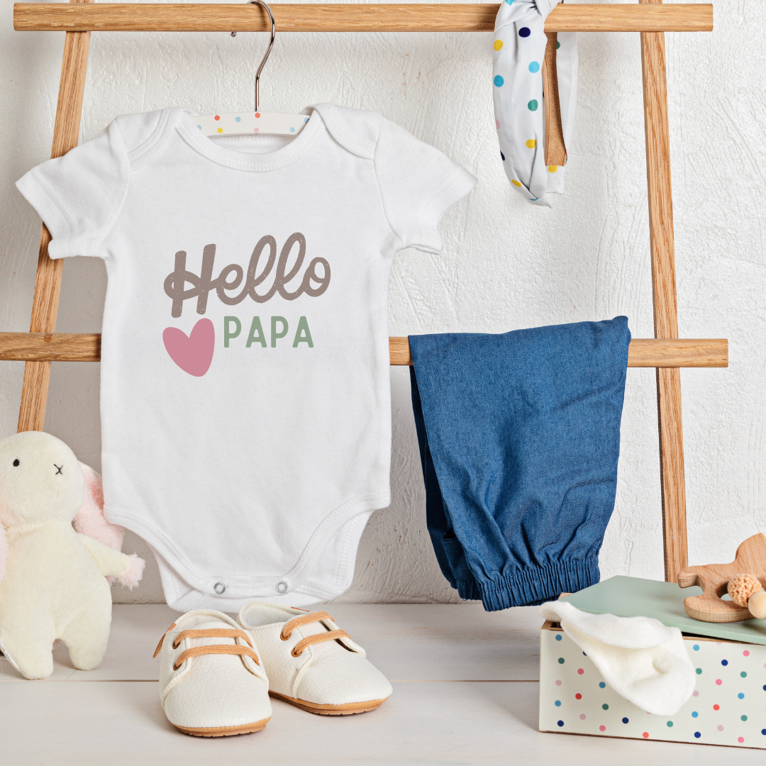 Baby Onesie Romper "Hello" Pregnancy Announcement Set - TinyPrints