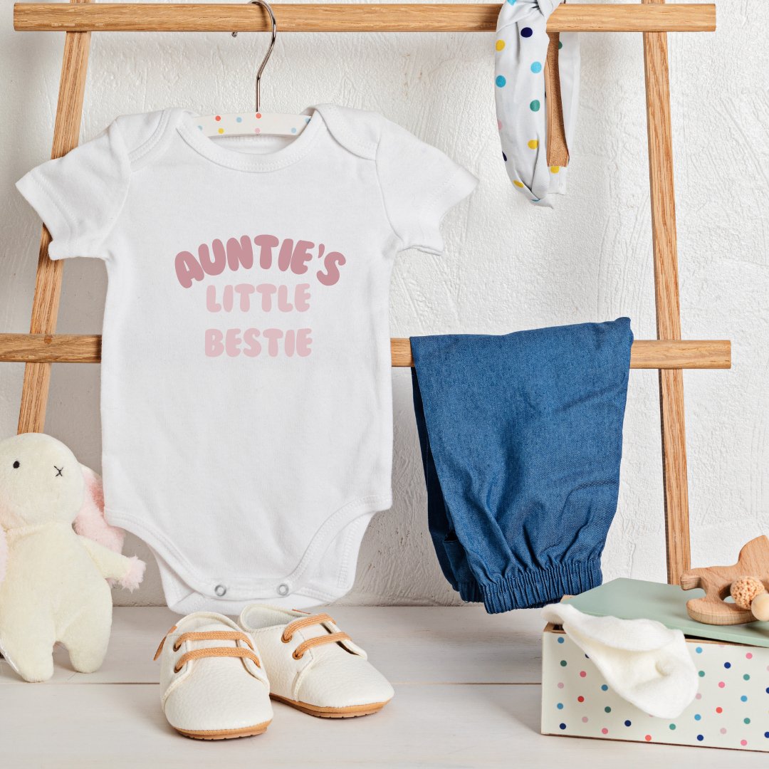 Baby Onesie Romper "Auntie's Little Bestie" - TinyPrintsTinyPrints