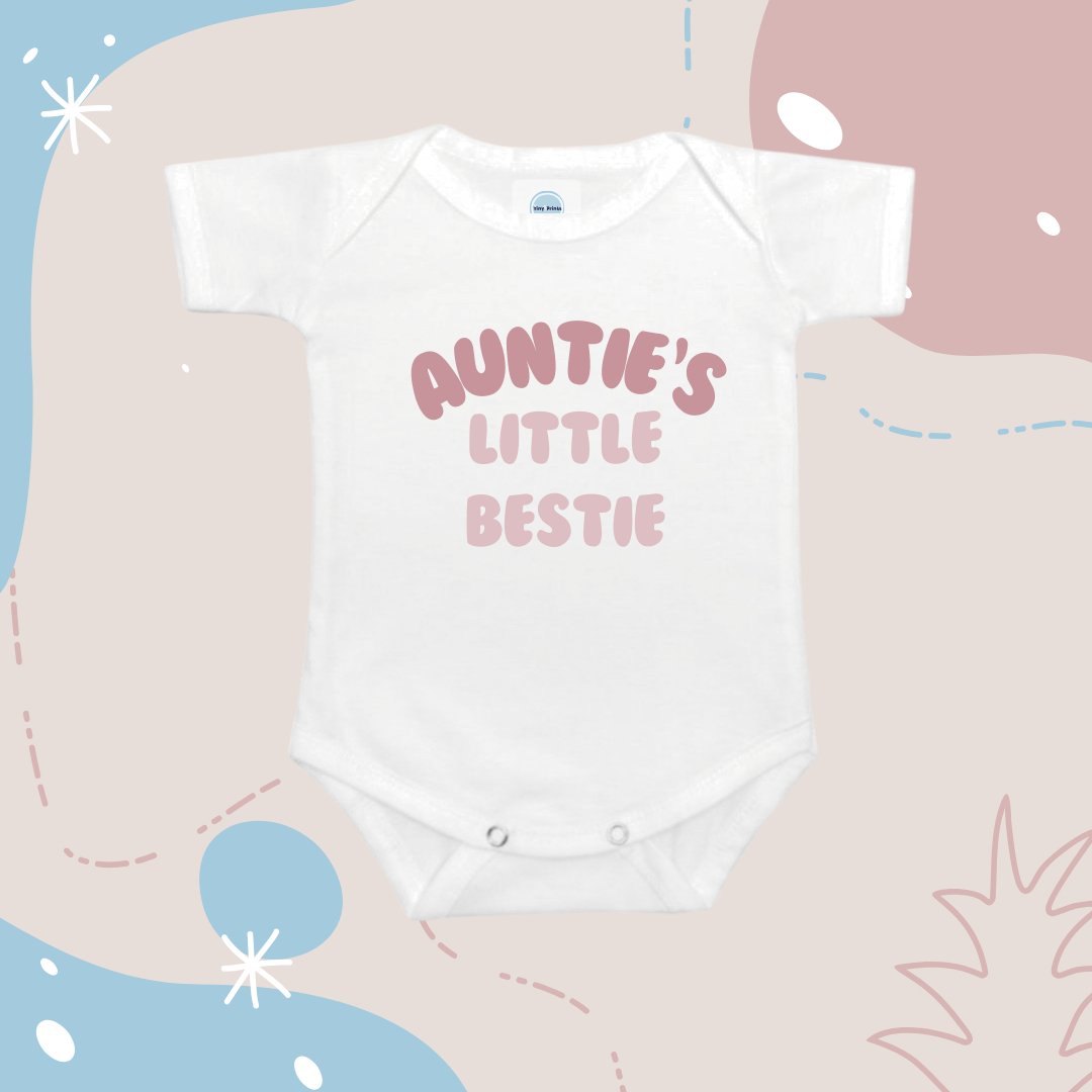 Baby Onesie Romper "Auntie's Little Bestie" - TinyPrintsTinyPrints