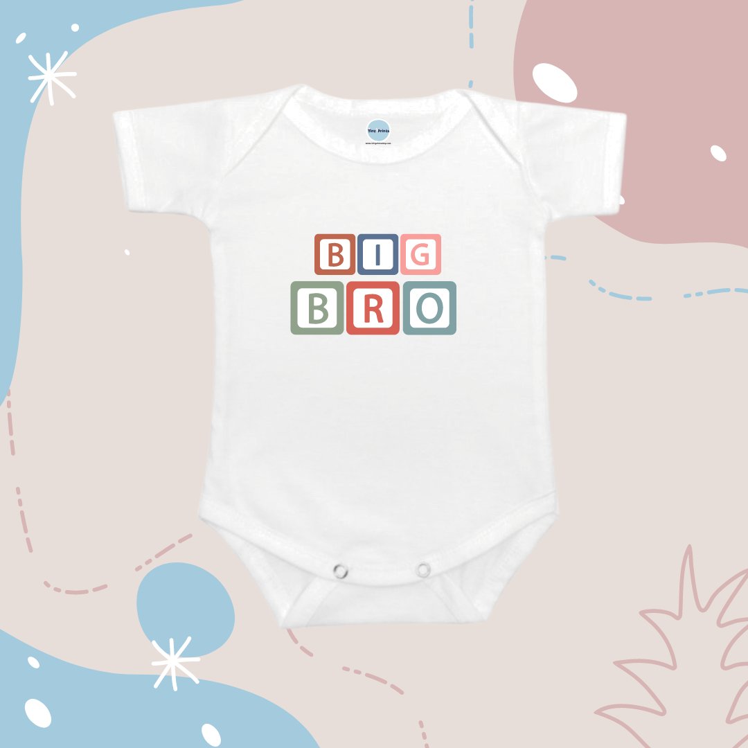 Baby Onesie Romper "Big Bro" - TinyPrintsTinyPrints