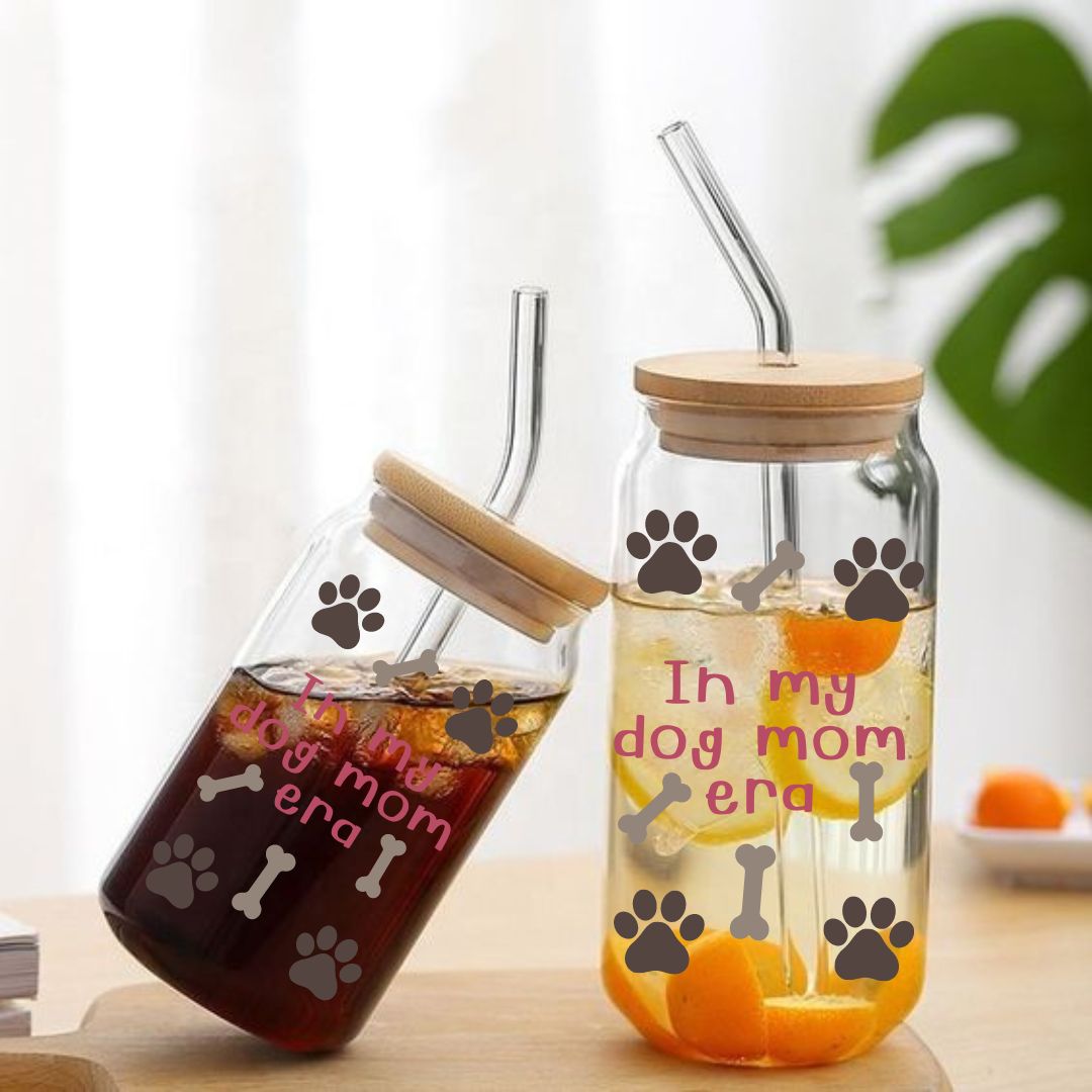 Soda Glass Can "In My Dog Mom Era" Wrap - TinyPrints